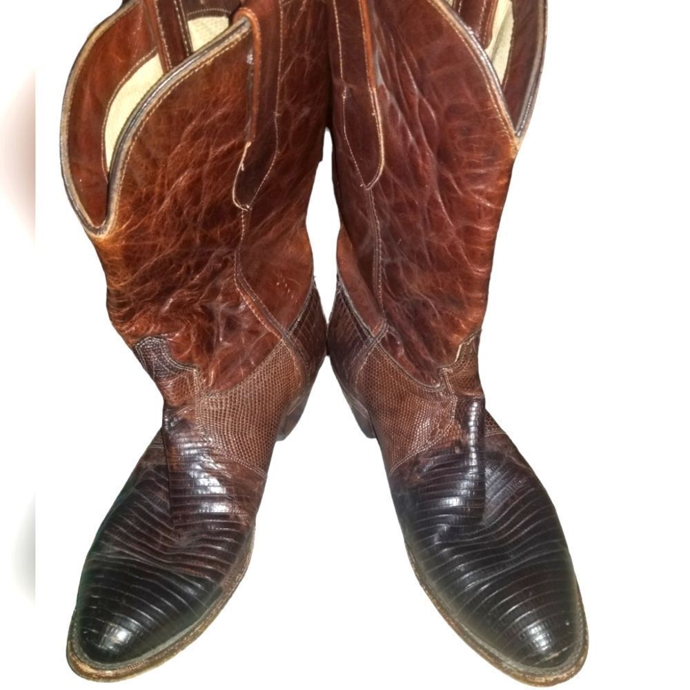 Cowboy Boots Men Size 10 Leather